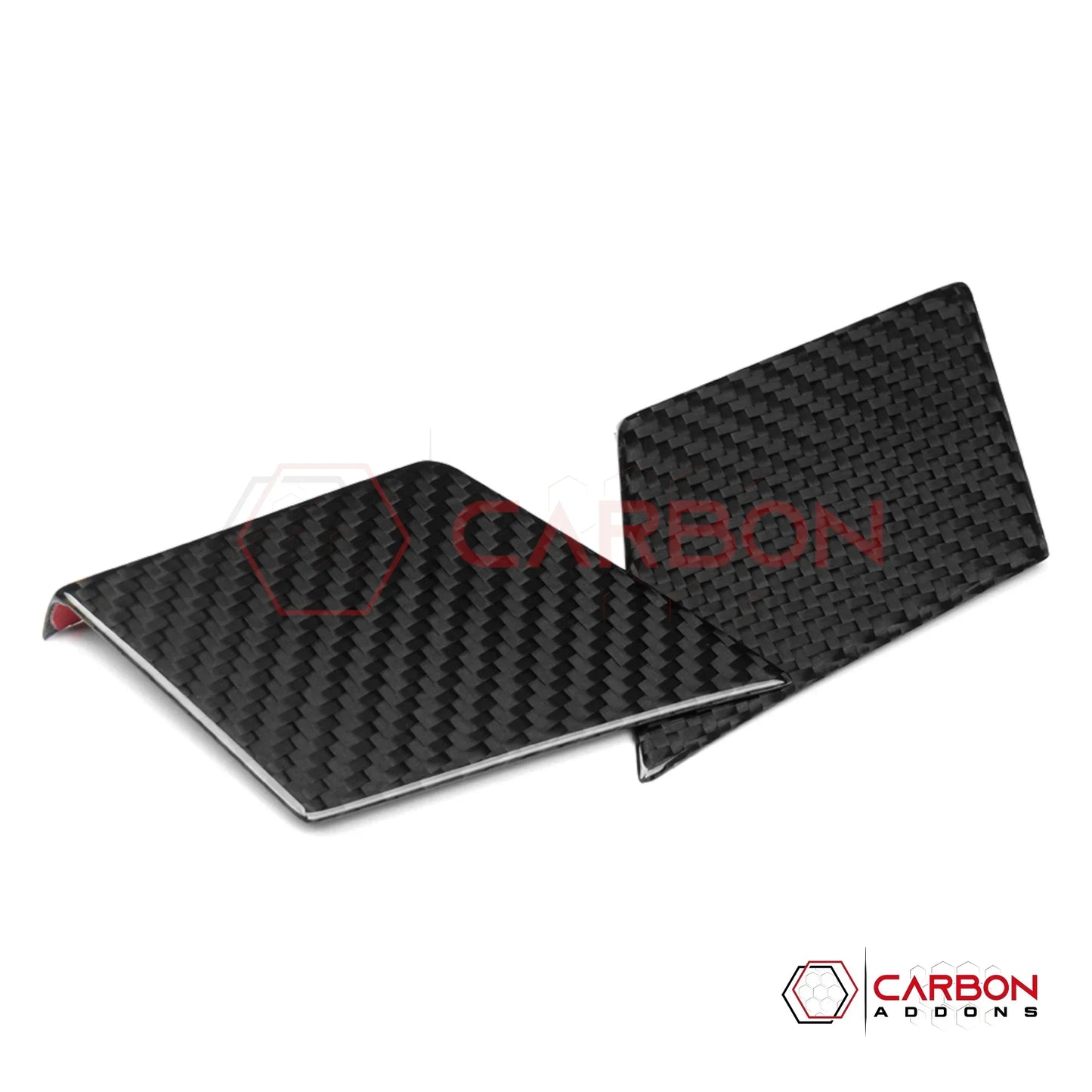 C8 Corvette Z06 / E-Ray Real Carbon Fiber Front Tow Hook Cover Trim Covers