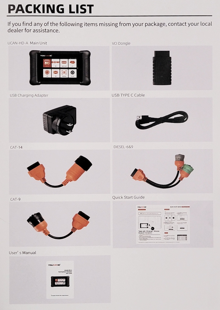 YOUCANIC UCAN-HD-A Heavy-Duty Diesel Truck Scanner – Full-System