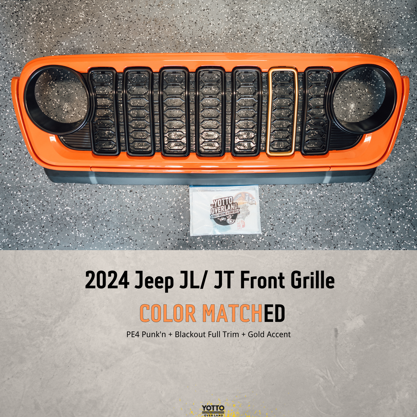 Custom Paint Matched Front Grille – Refreshed Style fits Jeep Wrangler JL/ Gladiator JT