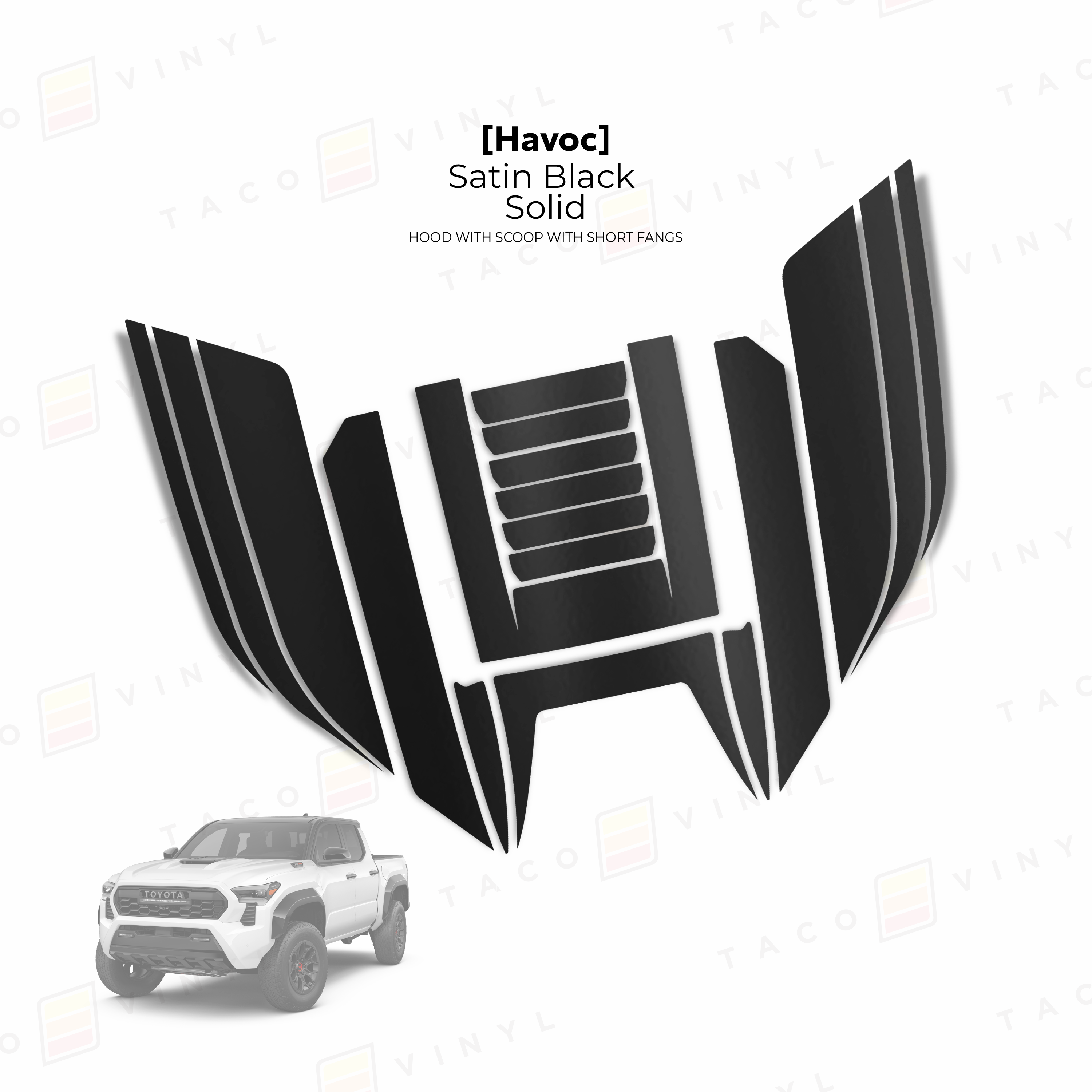 2024+ Tacoma/2025+ 4Runner Havoc Hood Scoop Stamp (W/ Short Fangs)