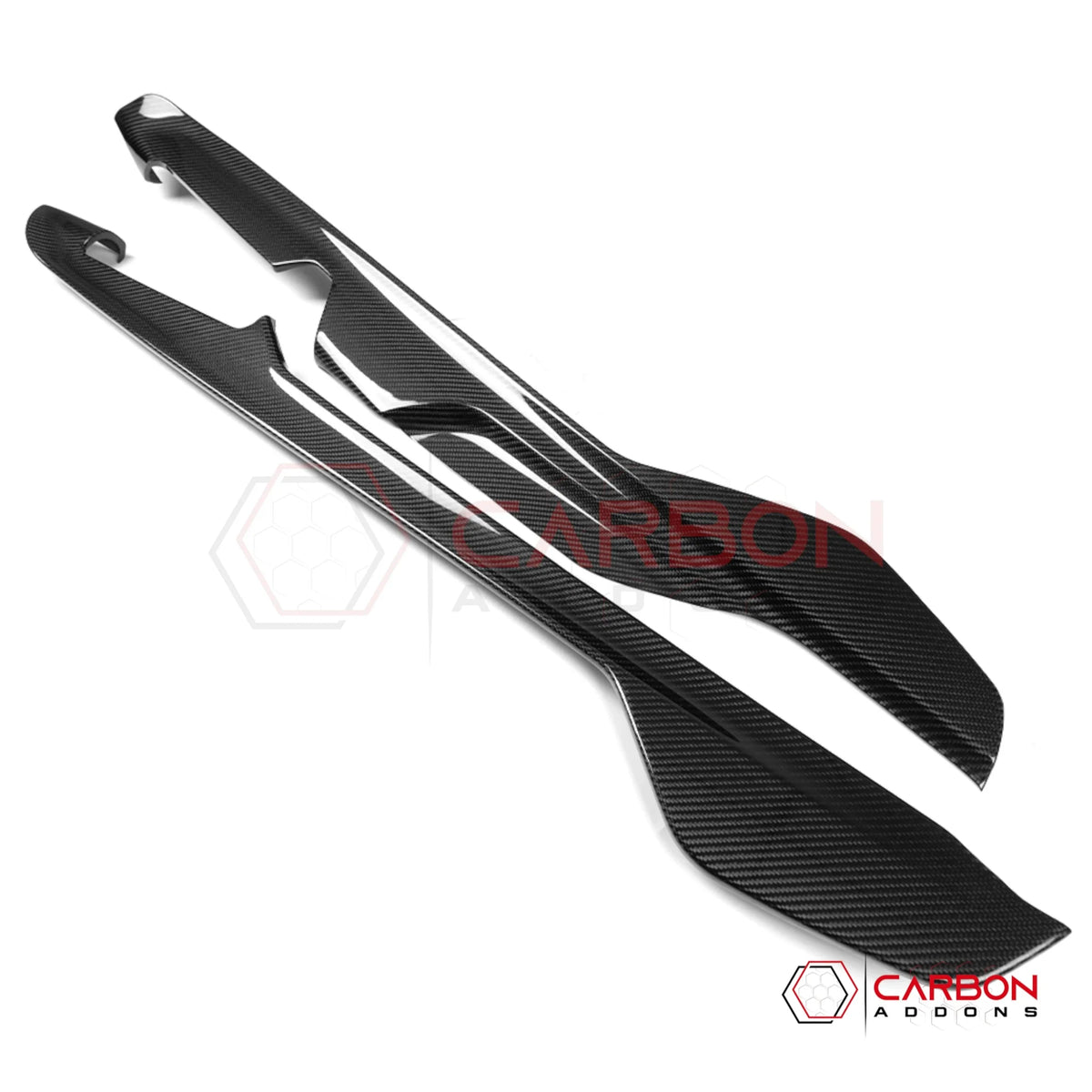 2026+ C8 Corvette Real Dry Carbon Fiber Center Console Lower Trim Covers | Interior Upgrade