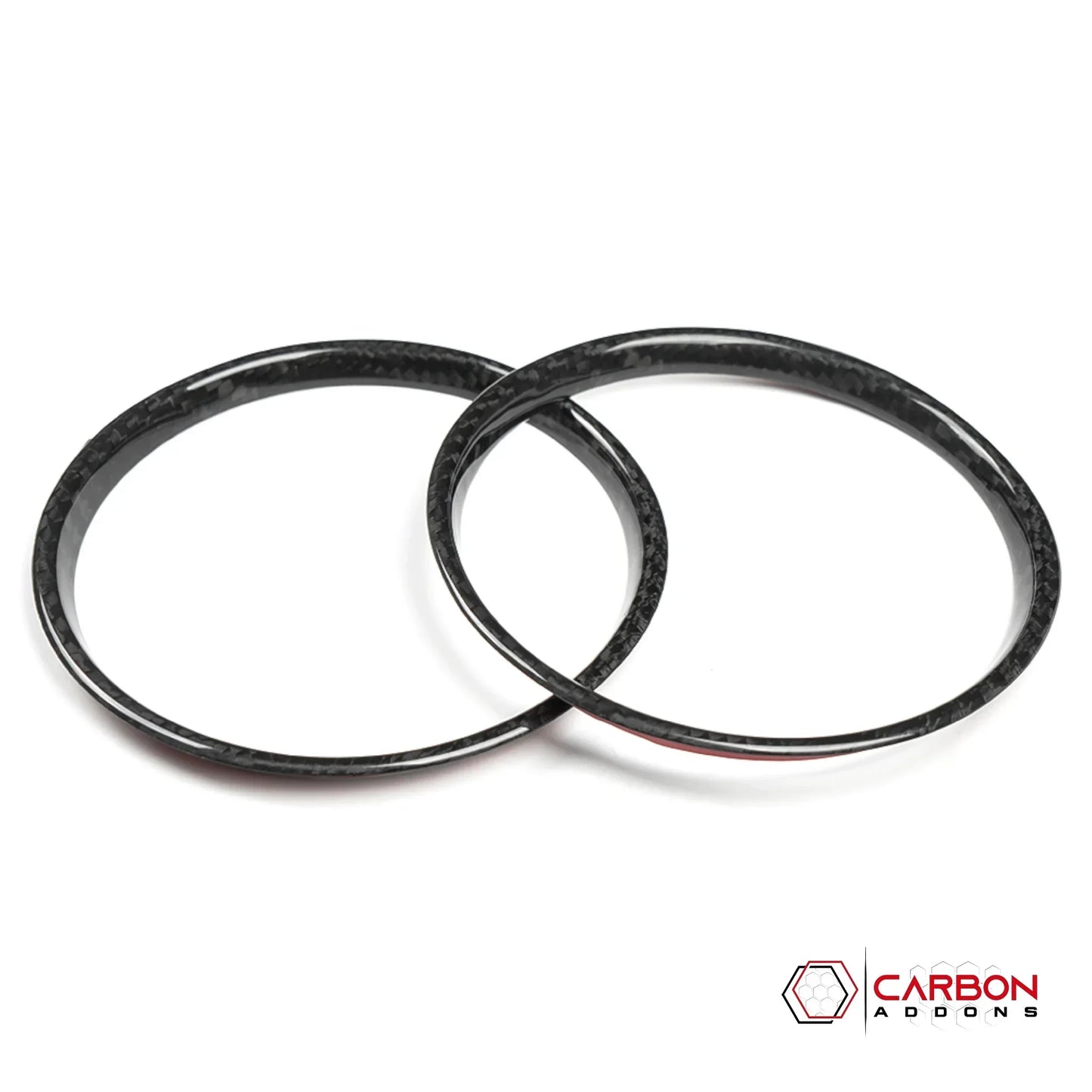 2026+ Corvette C8 Real Carbon Fiber Center Console Cup Holder Ring Trim Covers Real Carbon Fiber