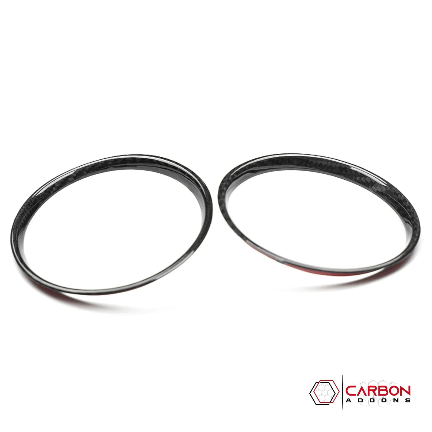2026+ Corvette C8 Real Carbon Fiber Center Console Cup Holder Ring Trim Covers Real Carbon Fiber