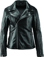 Load image into Gallery viewer, Kuryakyn Leather By River Road Ironclad Classic Leather Jacket Black Womens - Large