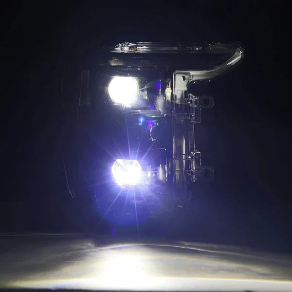 AlphaRex 21-23 Ford F150 / 21-23 Ford F150 Raptor LUXX-Series LED Projector Headlights Black