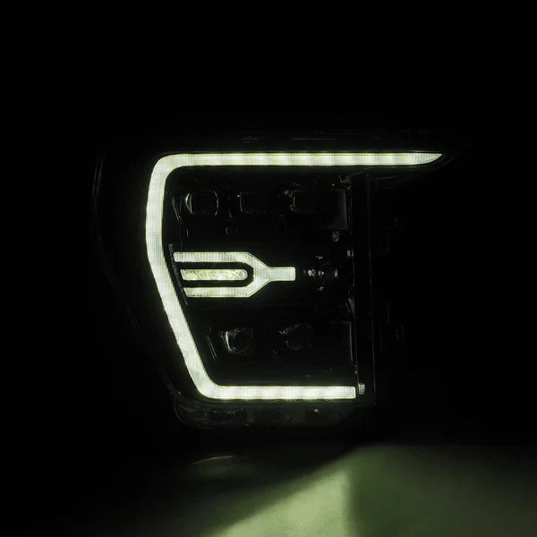 AlphaRex 21-23 Ford F150 / 21-23 Ford F150 Raptor NOVA-Series LED Projector Headlights Alpha-Black