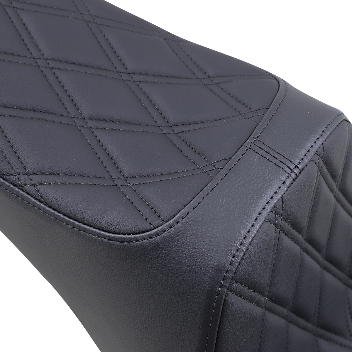 DRAG SPECIALTIES SEATS, DRAG SPECIALTIES SEATS Predator III 2-Up Seat for Softail '06-'17 | Black Vinyl with Double Diamond Stitching, Part 08021438