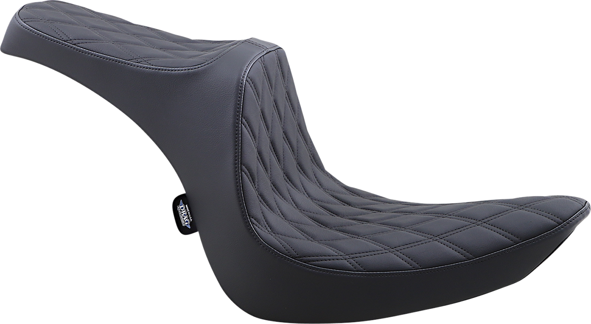 DRAG SPECIALTIES SEATS, DRAG SPECIALTIES SEATS Predator III 2-Up Seat for Softail '06-'17 | Black Vinyl with Double Diamond Stitching, Part 08021438