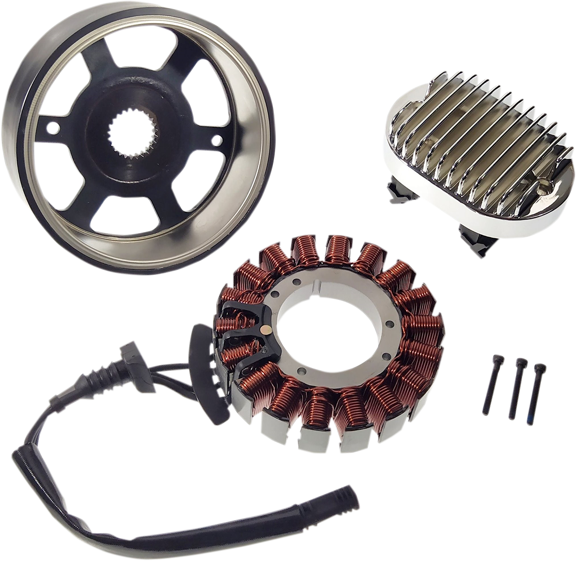DRAG SPECIALTIES, DRAG SPECIALTIES Chrome Charging Kit 2112-1519 for Harley Davidson Motorcycle