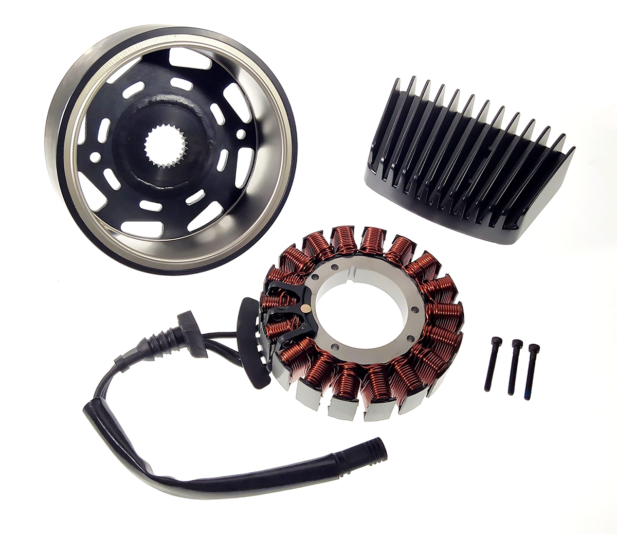 DRAG SPECIALTIES, DRAG SPECIALTIES Black Charging Kit 2112-1516 for Harley-Davidson Motorcycles