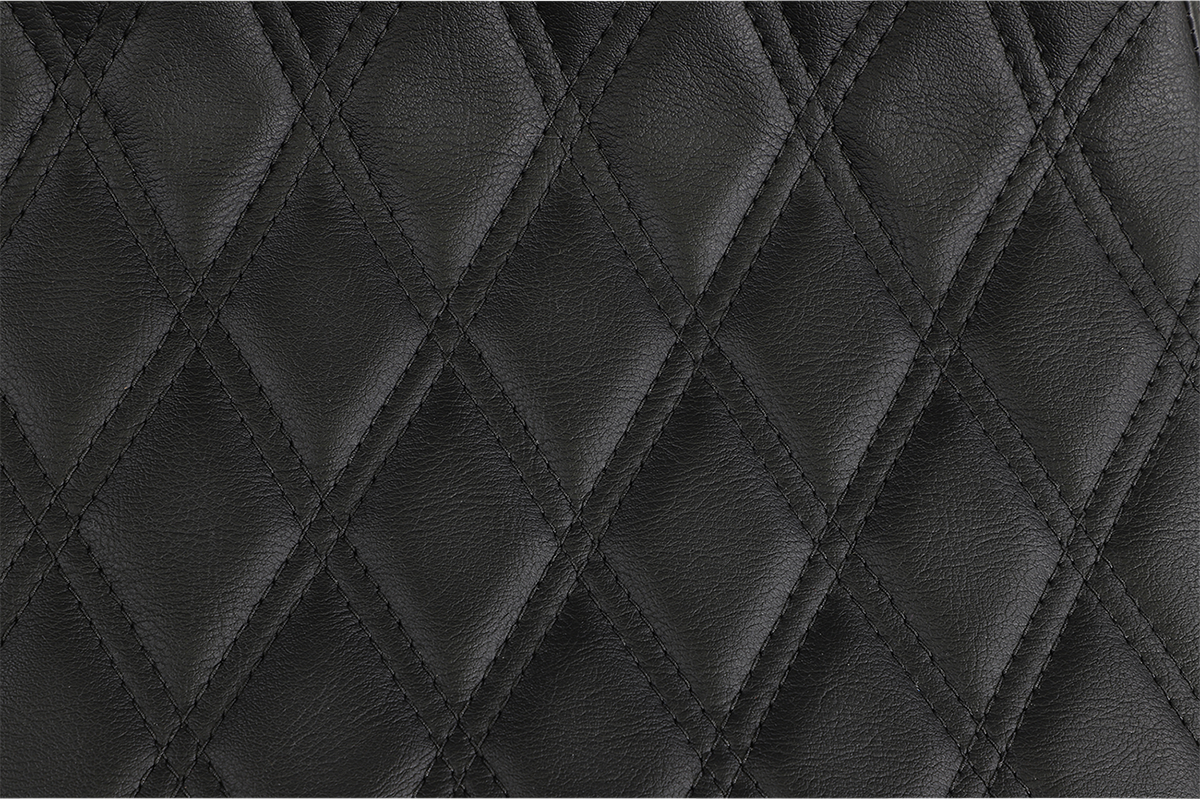 DRAG SPECIALTIES SEATS, Drag Specialties Seats Extended Reach Predator III Seat for Harley FL '99-'07 – Double Diamond Black Stitching