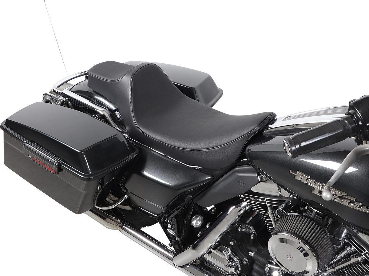 DRAG SPECIALTIES SEATS, Drag Specialties Seats Extended Reach Predator III Seat for Harley FL Models 1999-2007 - Black, Smooth Finish