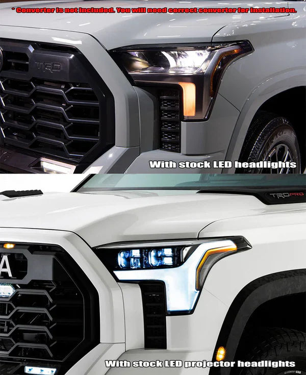 AlphaRex 22-26 Toyota Tundra/Sequoia NOVA-Series LED Projector Headlights Black