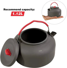 Load image into Gallery viewer, Aluminum Outdoor Camping Kettle with Carrying Bag, 0.8L/0.9L/1.4L/2L