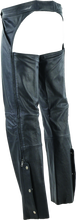 Load image into Gallery viewer, Kuryakyn Leather By River Road Plains Leather Chaps Black - Large