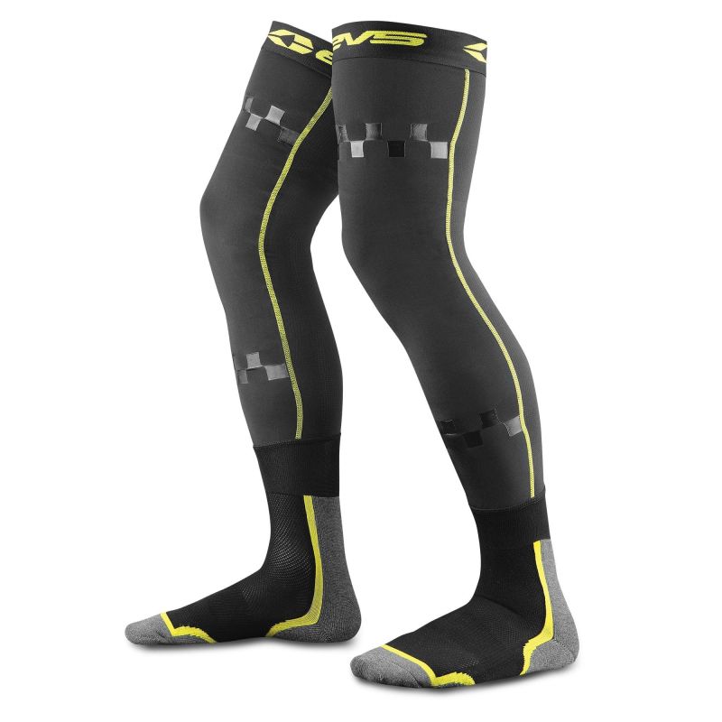 EVS Fusion Sock Combo Black/Hivis - Large/XL