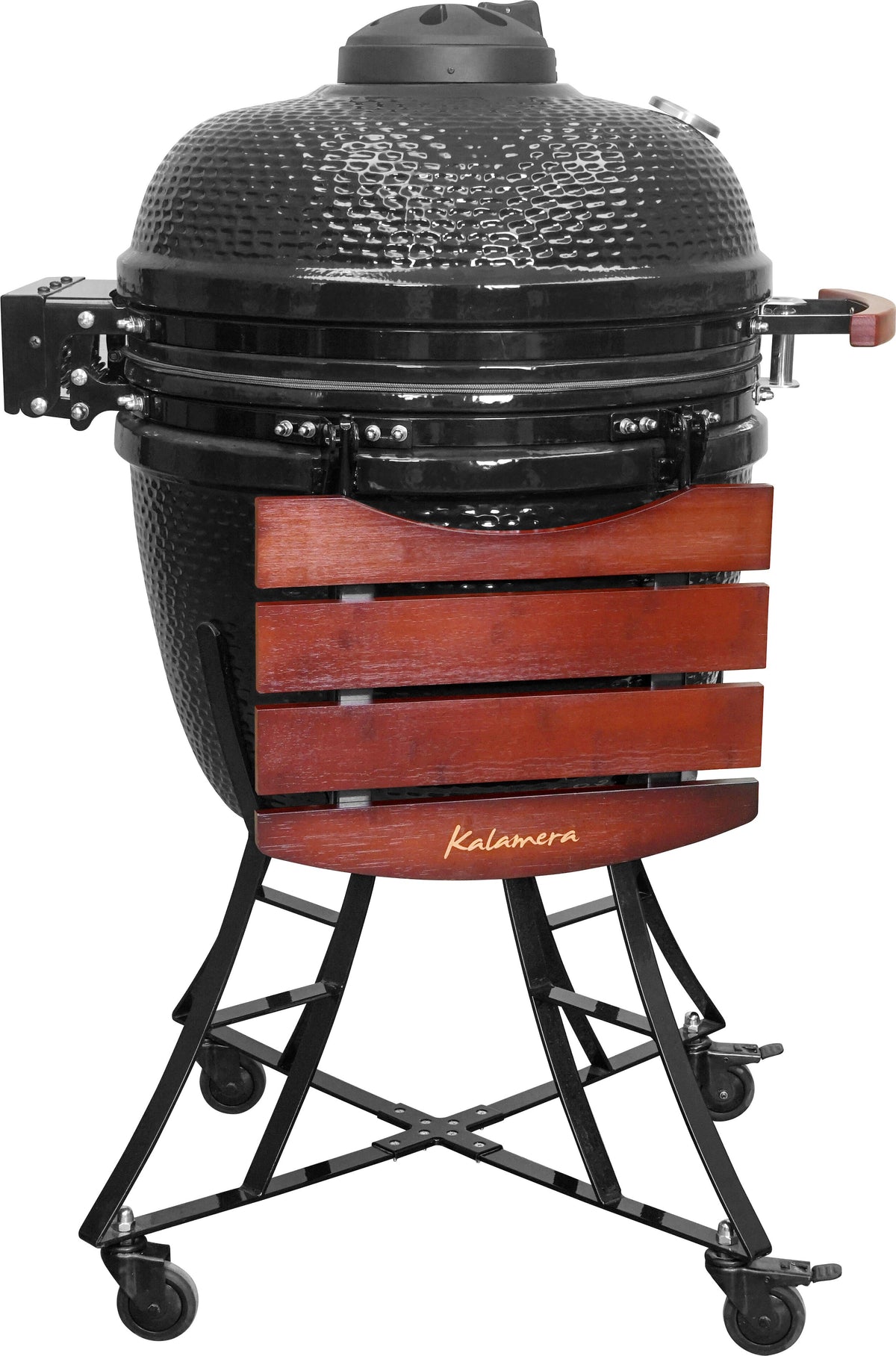 Kalamera 24” Ultimate Outdoor Ceramic Grill Kamado with Cart and Side-wings