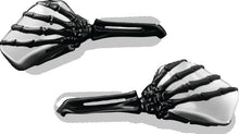 Load image into Gallery viewer, Kuryakyn Skeleton Hand Mirrors Black/Chrome