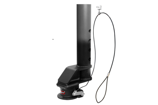 Gen-Y Viking 4in Round/6in Offset SnapLatch 2-5/16in Coupler / 6K TW 25K w/Pull Cable- Texture Blk