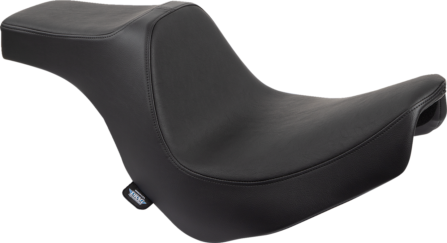 DRAG SPECIALTIES SEATS, Drag Specialties Seats Predator III 2-Up Seat for Harley FL/FX 2018-2024, Black Vinyl, Part 0802-1490