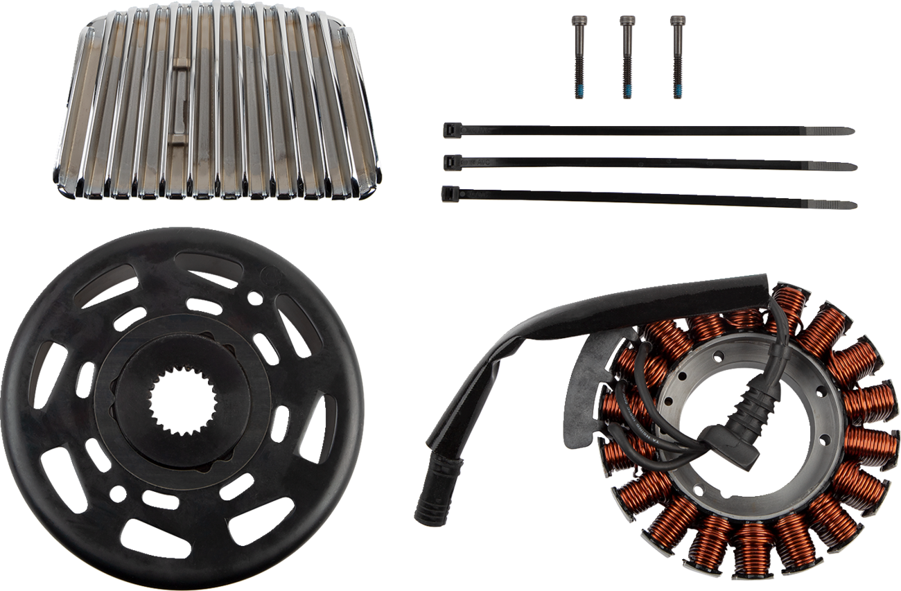 DRAG SPECIALTIES, Drag Specialties Chrome Charging Kit 2112-1517 for Harley-Davidson