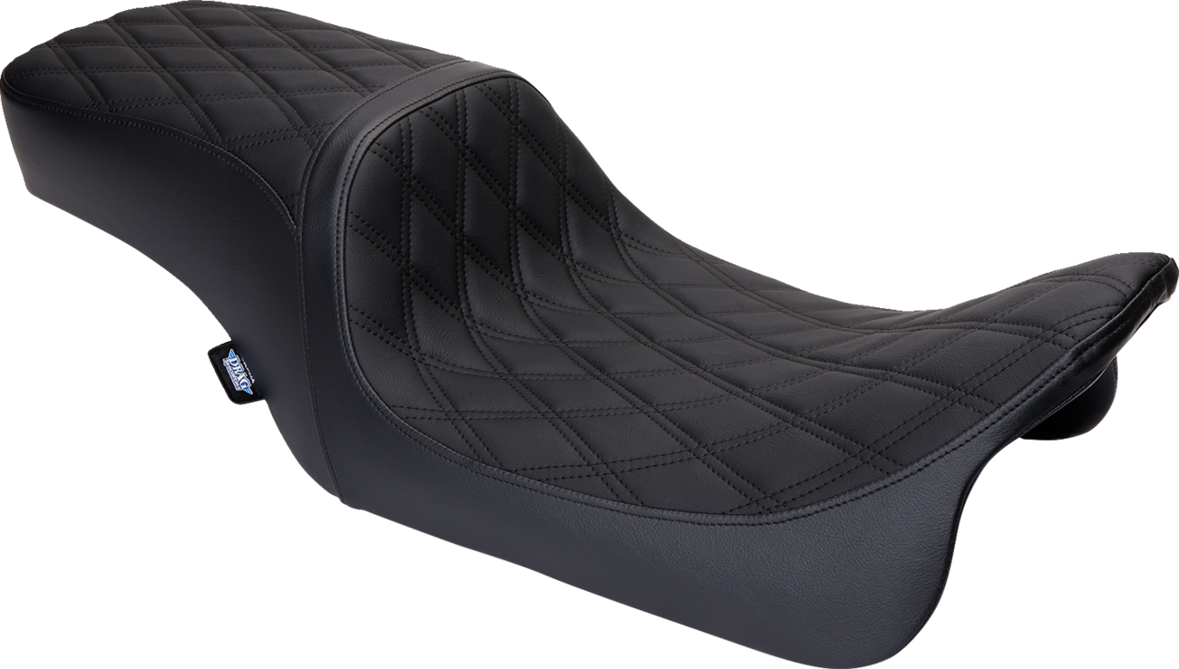 DRAG SPECIALTIES SEATS, Drag Specialties Seats Predator 2-Up Seat with Vinyl Cover for Harley FL '08-'23 (Part #0801-1490)