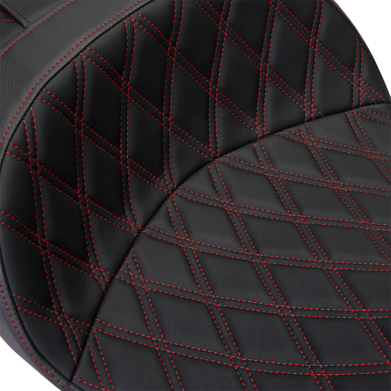 DRAG SPECIALTIES SEATS, DRAG SPECIALTIES SEATS Freedom Seat with Double Diamond Red Stitch for Harley FLH 2009-2023 - Part #0801-1484