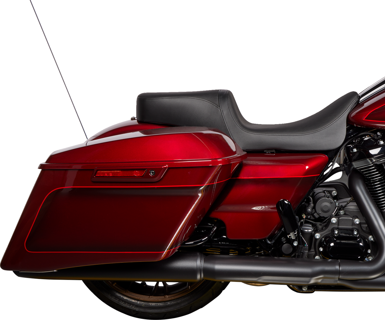 DRAG SPECIALTIES SEATS, Drag Specialties Seats Predator 2-Up Seat - Black Vinyl - Smooth Finish for FLH/FLT 2008-2024, Part #0801-1487
