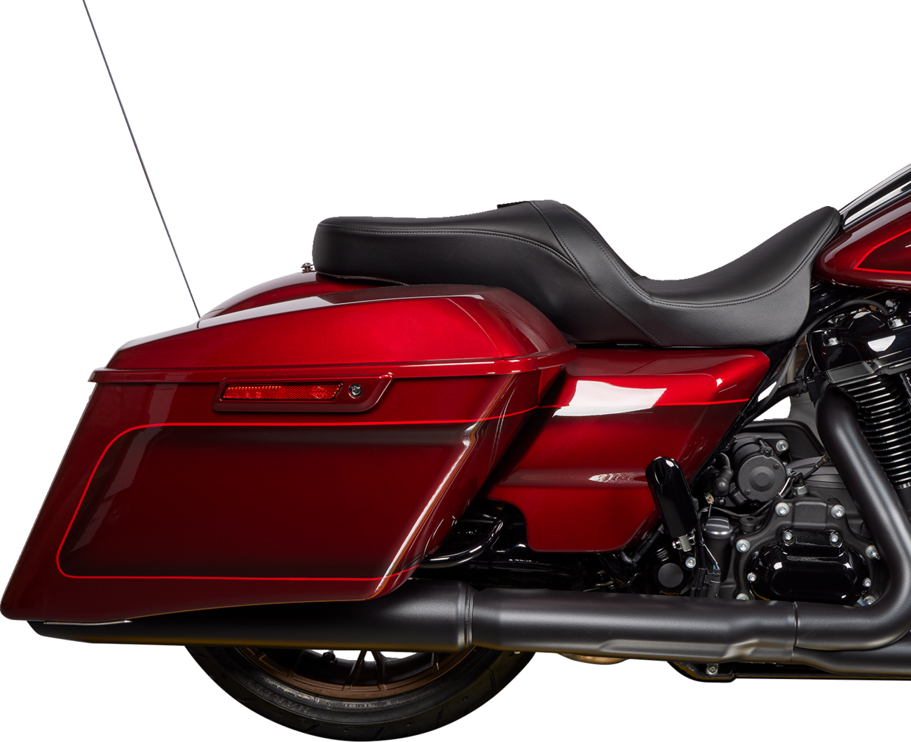 DRAG SPECIALTIES SEATS, Drag Specialties Seats Freedom Seat for FLH '09-'23 with Solar Leather in Black, Part #0801-1485