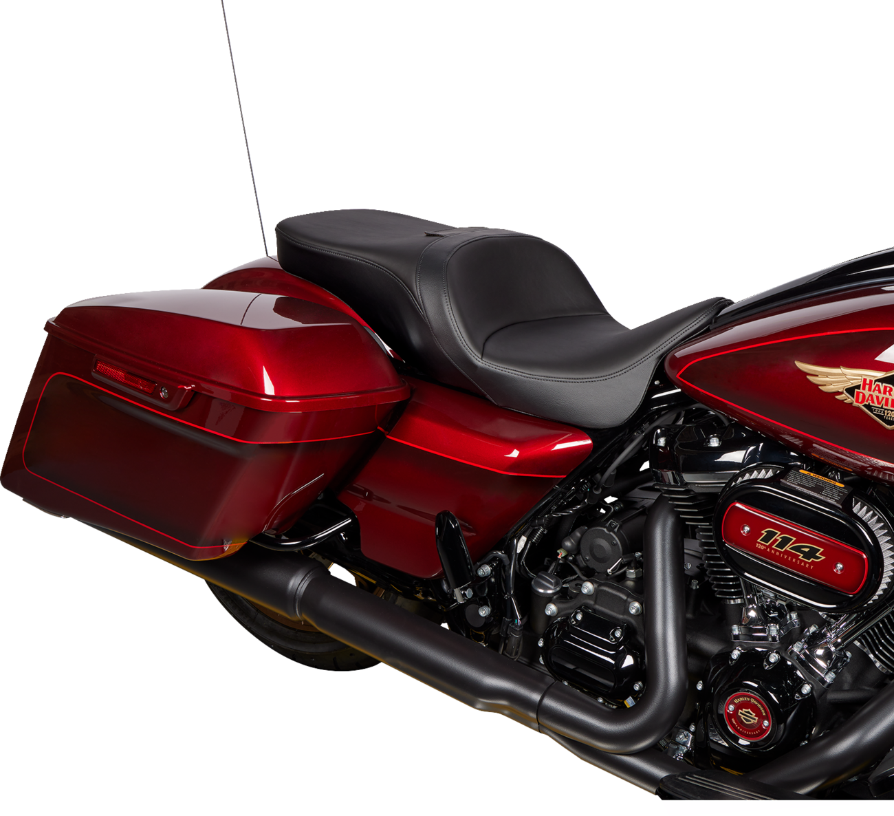 DRAG SPECIALTIES SEATS, Drag Specialties Seats Freedom Seat for FLH '09-'23 with Solar Leather in Black, Part #0801-1485