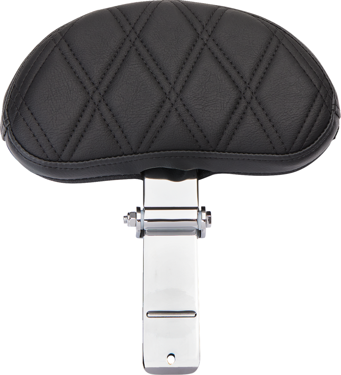 DRAG SPECIALTIES SEATS, DRAG SPECIALTIES SEATS EZ Glide II Backrest - Small, Vinyl, Double Diamond Black Stitch (Part #0822-0537)