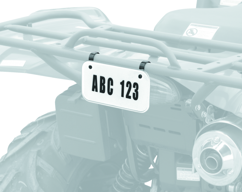 Quadboss ATV License Plate Kit - White