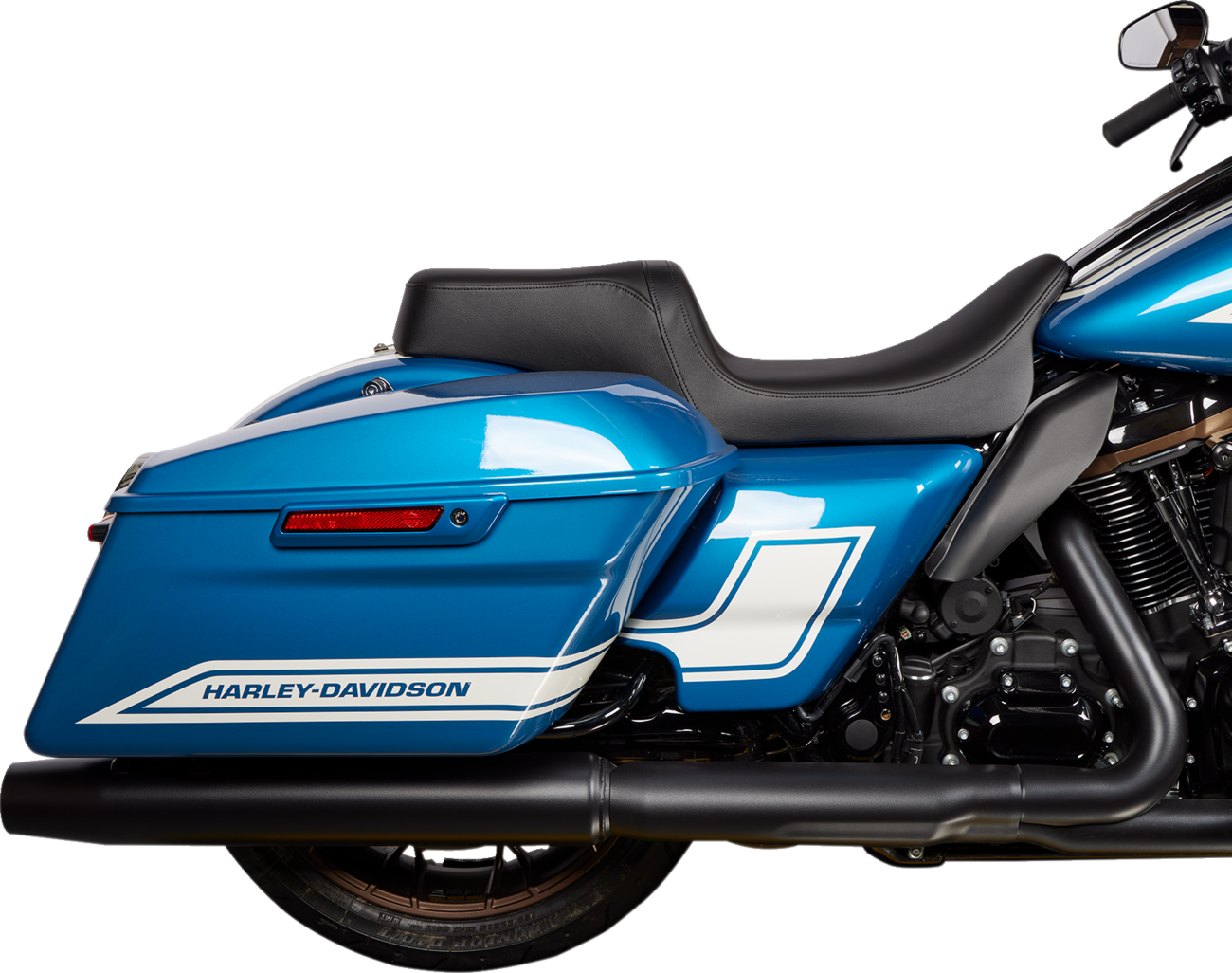 DRAG SPECIALTIES SEATS, DRAG SPECIALTIES SEATS Predator 1Up Seat - Solar Leather - Black - Smooth for FLH '08-'23 (Part #08011493)