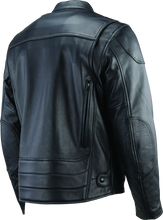 Load image into Gallery viewer, Kuryakyn Leather By River Road Race Leather Jacket Black - Small