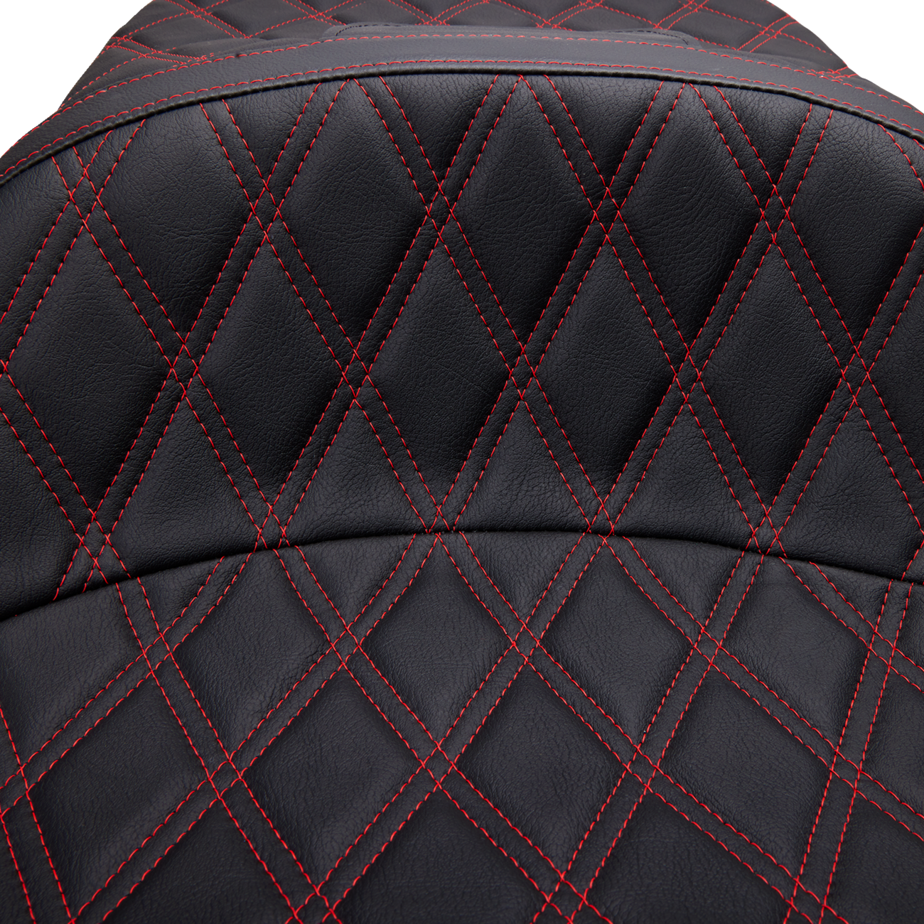 DRAG SPECIALTIES SEATS, DRAG SPECIALTIES SEATS Freedom Seat - Vinyl - Double Diamond Red Stitch for FLH 1997-2007 (Part #08011507-4676D)