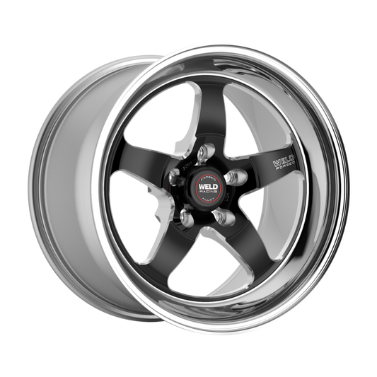 Weld S71 18x9 / 5x114.3 / 6.7 BS / 3.18 HB - Black Center - Polished Shell - Non-BL Wheel