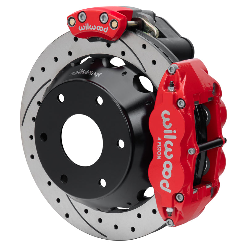 Wilwood kit rear EPB FNSL4R big ford new style 2.50 offset 12.88 rotor 6 lug SRP red