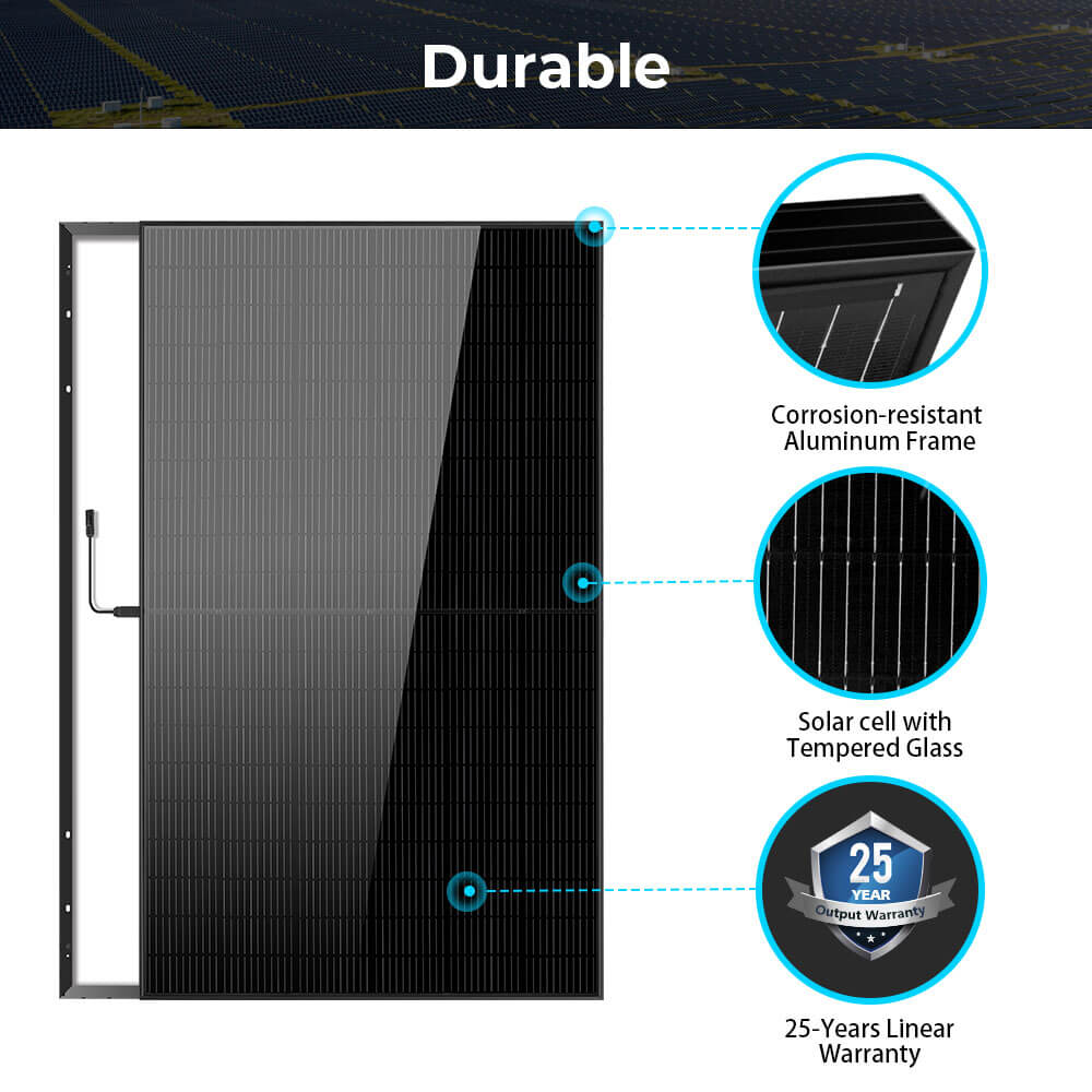 370W/ 415W/ 500W Mono Black PERC Solar Panel UL 61730 CEC Listed