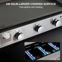 Load image into Gallery viewer, Camplux Outdoor Gas Griddle Grill Combo 3 Burner ,Camping and Tailgating 33,000 BTU w/ 20 LB LP Connector