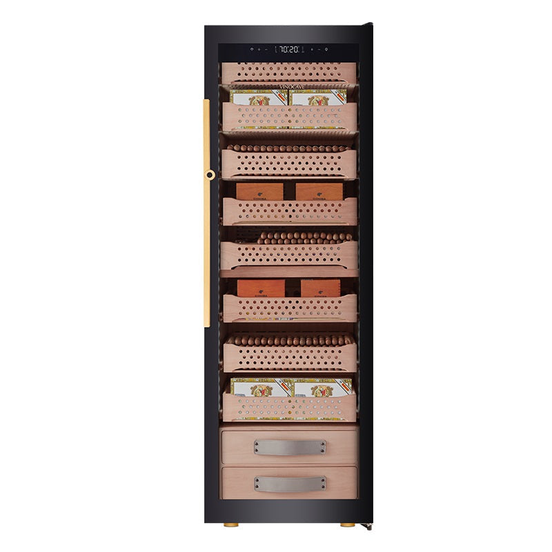 Afidano 2500 Count Cigar Humidor Electric, Temperature and Humidity Control and Spanish Cedar Drawers