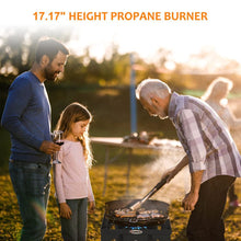 Load image into Gallery viewer, 130,000 BTU High Pressure Single Propane Burner Perfect for Home Brewing, Turkey Fry, Maple Syrup Prep