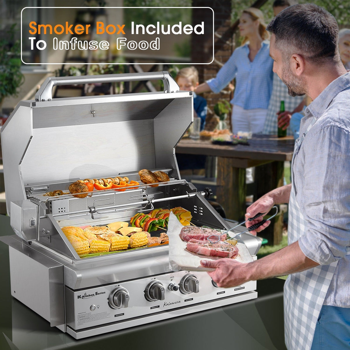 Kalamera 32inch built-in 4-burner Outdoor S/S Grill K-kitchen Series