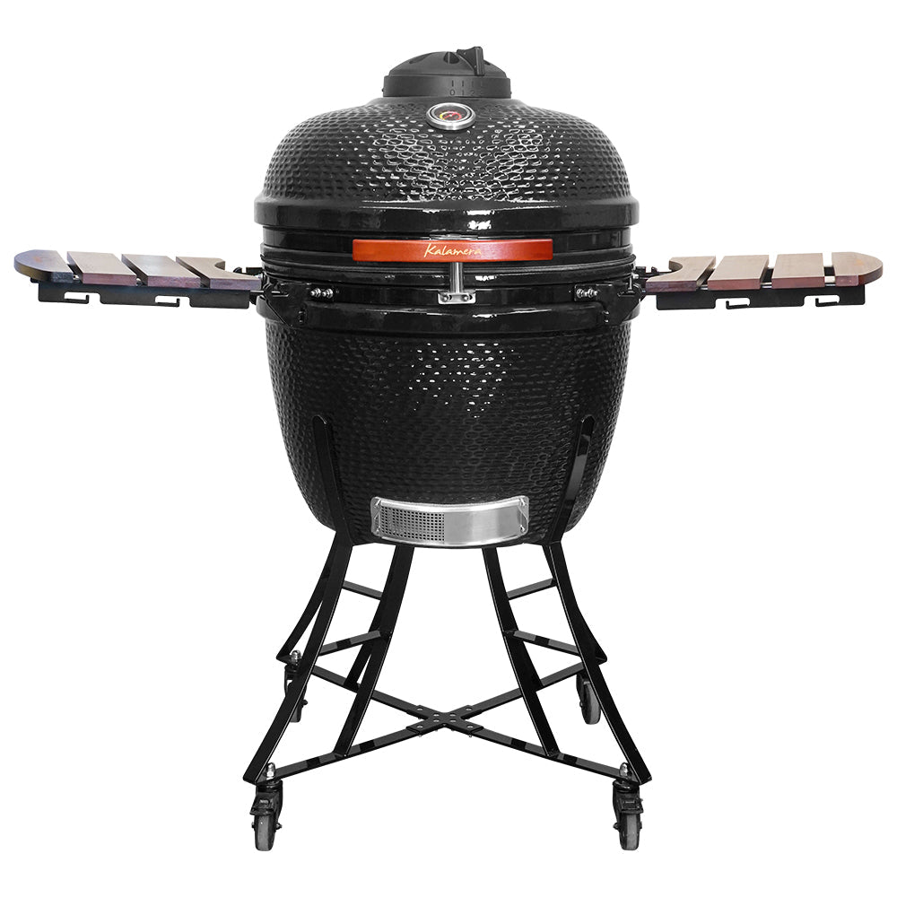 Kalamera 21” Ultimate Outdoor Ceramic Grill Kamado with Cart and Side-wings