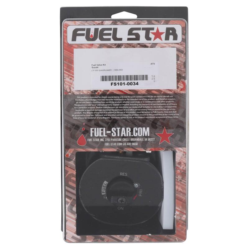 All Balls Racing 1999/01-02 LT-F 500 QuadRunner 4x4 Manual Fuel Valve Kit