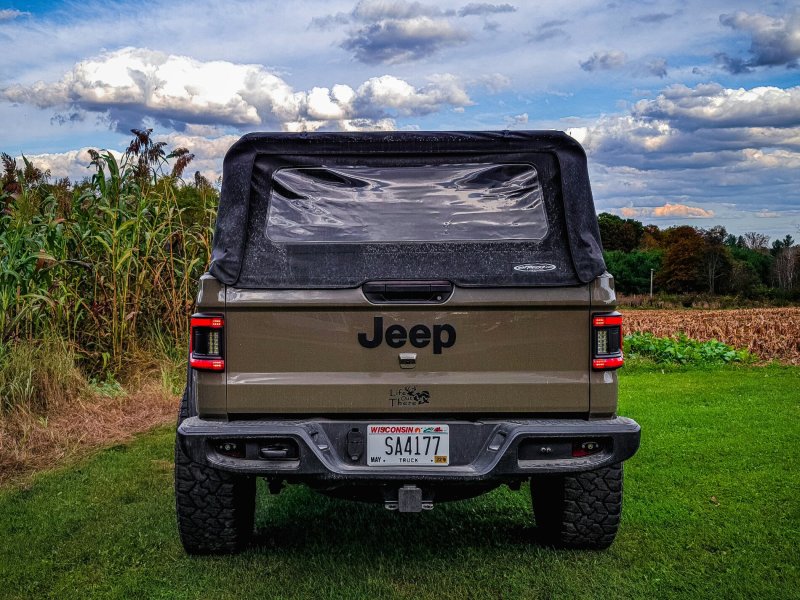 Detail view of ORACLE Lighting Flush Mount LED Tail Lights for Jeep Gladiator JT, highlighting the sleek design.