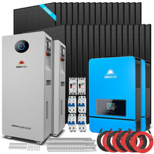 Load image into Gallery viewer, OFF GRID SOLAR KIT 20KW 48VDC 120V/240V LIFEPO4 30.72KWH-32.14KWH LITHIUM BATTERY 32 X 450 WATTS SOLAR PANELS SGR-20K30E