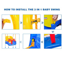 Load image into Gallery viewer, 3-in-1 Baby Swing Seat, Toddler Swing