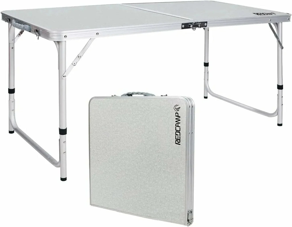 Aluminum Folding Camping Table with Adjustable Height Legs, 2/3/4ft