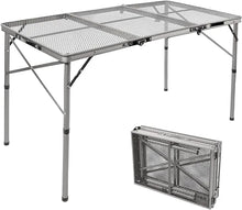 Load image into Gallery viewer, Folding Grill Table for Outside with Adjustable Height Legs