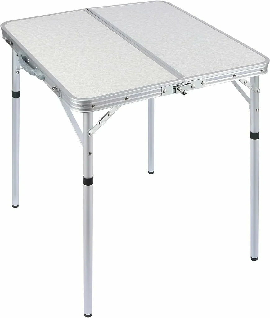 Aluminum Folding Camping Table with Adjustable Height Legs, 2/3/4ft